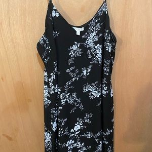 Black floral dress